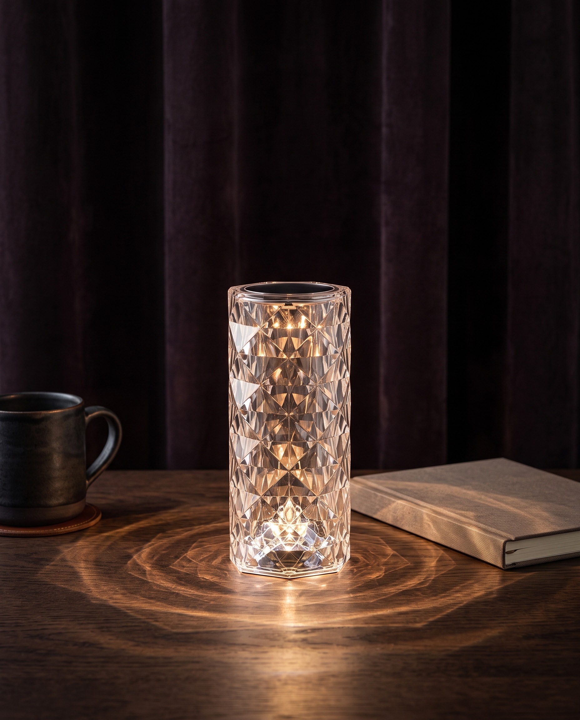 Entice India: 16 Color Changing Rose Crystal Diamond Table Lamp